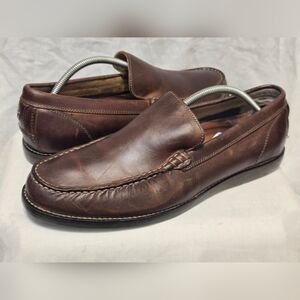 Tommy Bahama Rocker Canyon Men Sz 12 M Venetian Brown Leather Slip-On Loafers